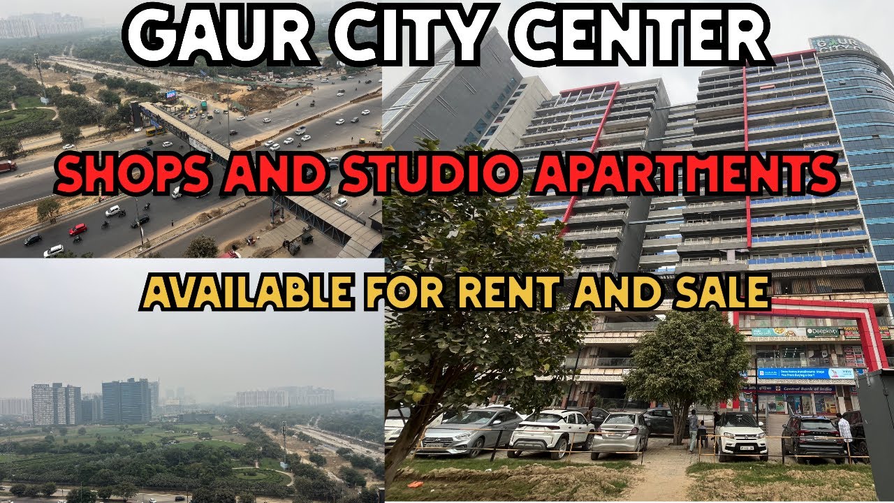 Gaur city Center shops and studio apartments available for rent and sale #shops #officespace #noida 