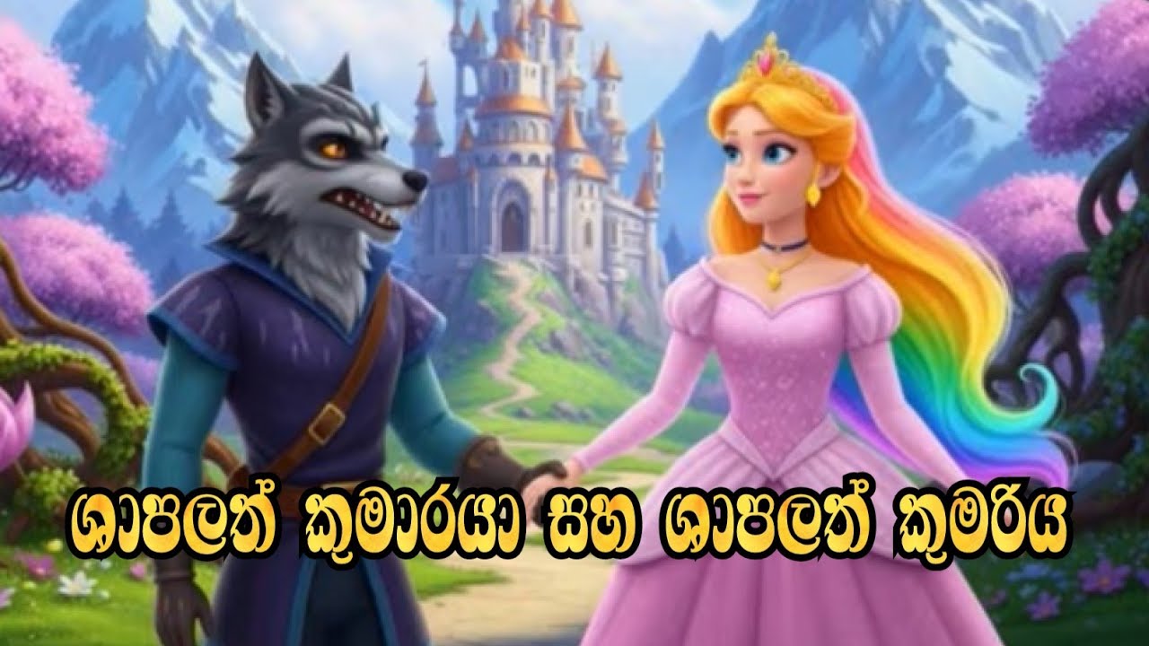 ශාපලත් කුමාරය සහ ශාපලත් කුමරිය | sinhala cartoon | sinhala lama katha | kathandara | story book
