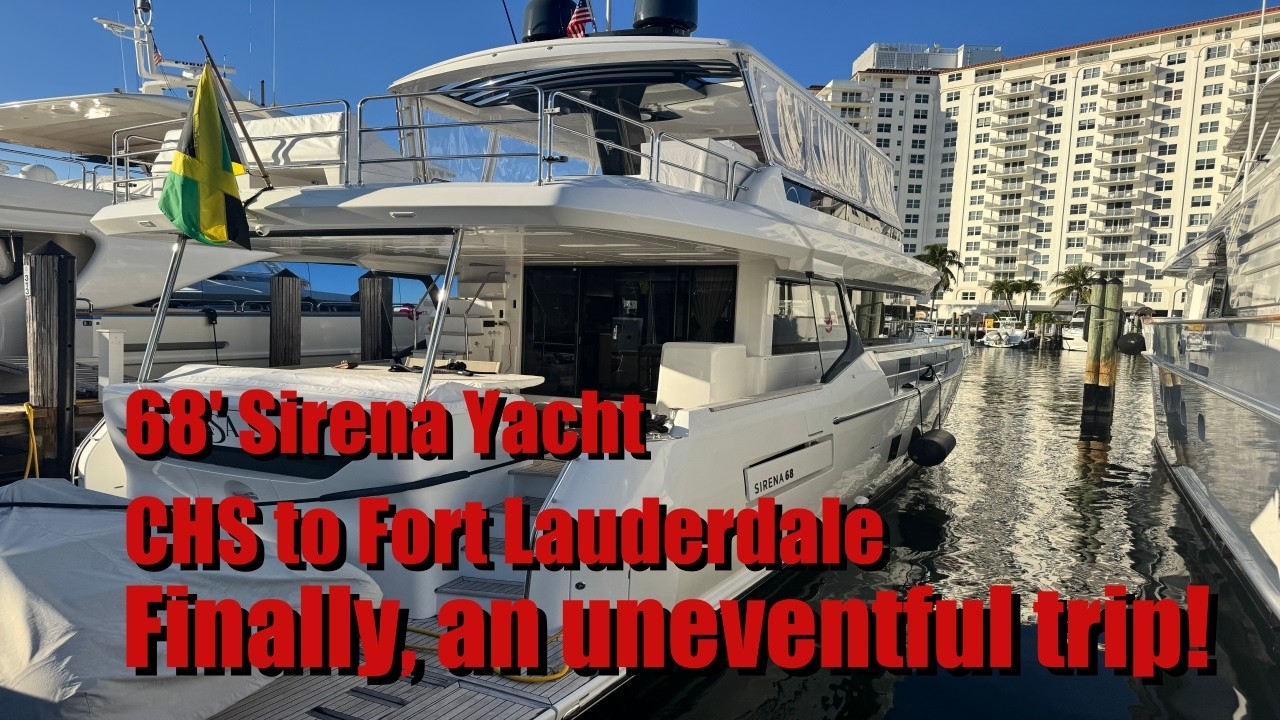 Charleston to Fort Lauderdale outside run past the whale zone 68' Sirena Yacht