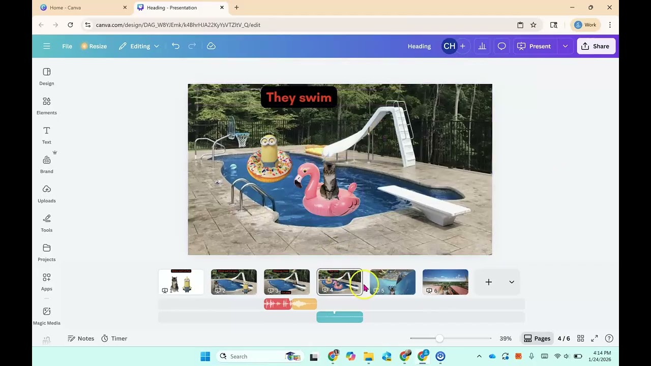 Adding Text and Text-to-Speech in Canva
