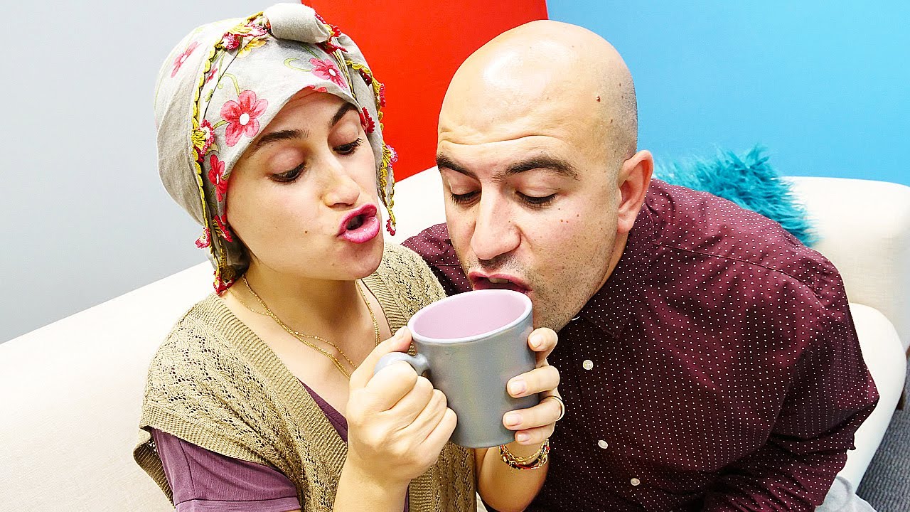 Komik video. İskender  Reyhan ablanın &ccedil;ay bardağını kullanıyor. Eğlenceli video