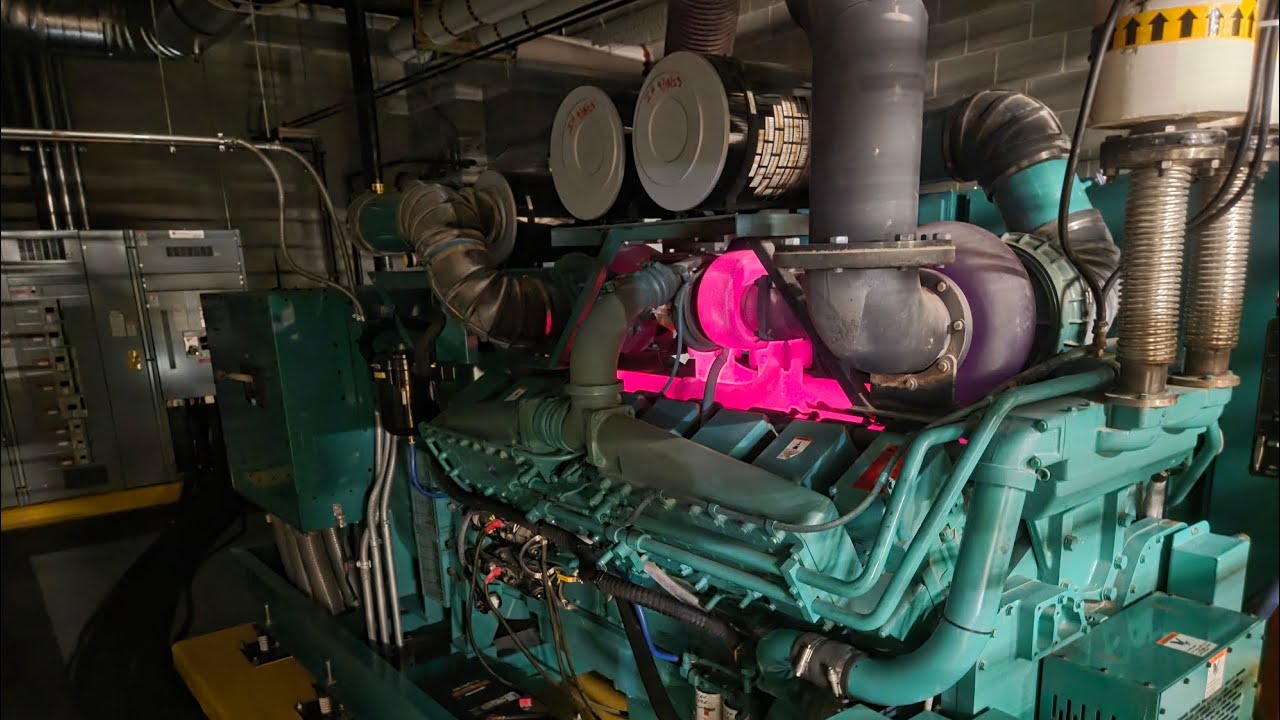 1500kw Cummins DFMB load bank test! (Glowing turbos!)