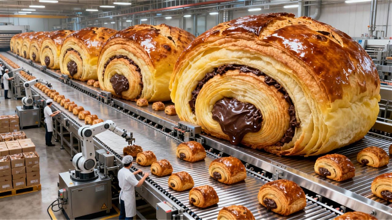 Inside the Pain au Chocolat Factory | How MILLIONS of Chocolate Croissants Are Made (Full Process)