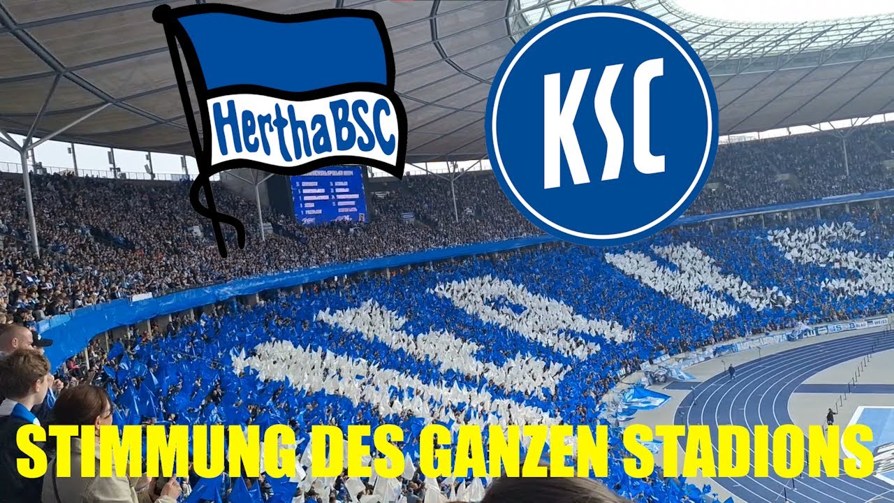 UNGLAUBLICHE STIMMUNG & MEGA CHOREO! Hertha BSC 3:1 Karlsruher SC STIMMUNG DES GANZEN STADIONS