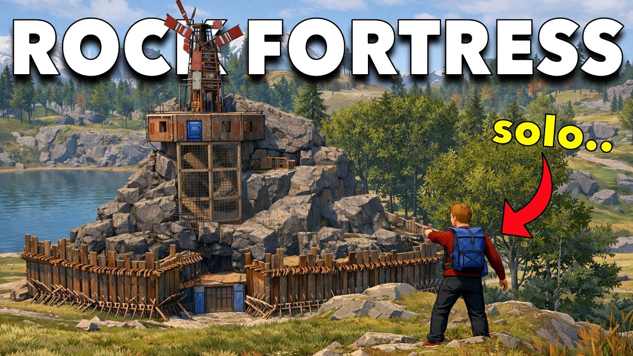 I Built a SOLO Cozy Rock Fortress on Wipeday | Rust