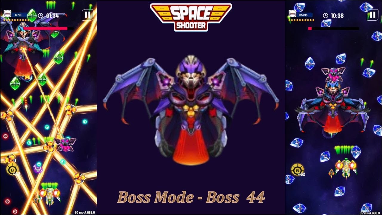 Galaxy Attack: Space Shooter | Boss Mode | New Boss 44 Boss Review | By Apache Gamers