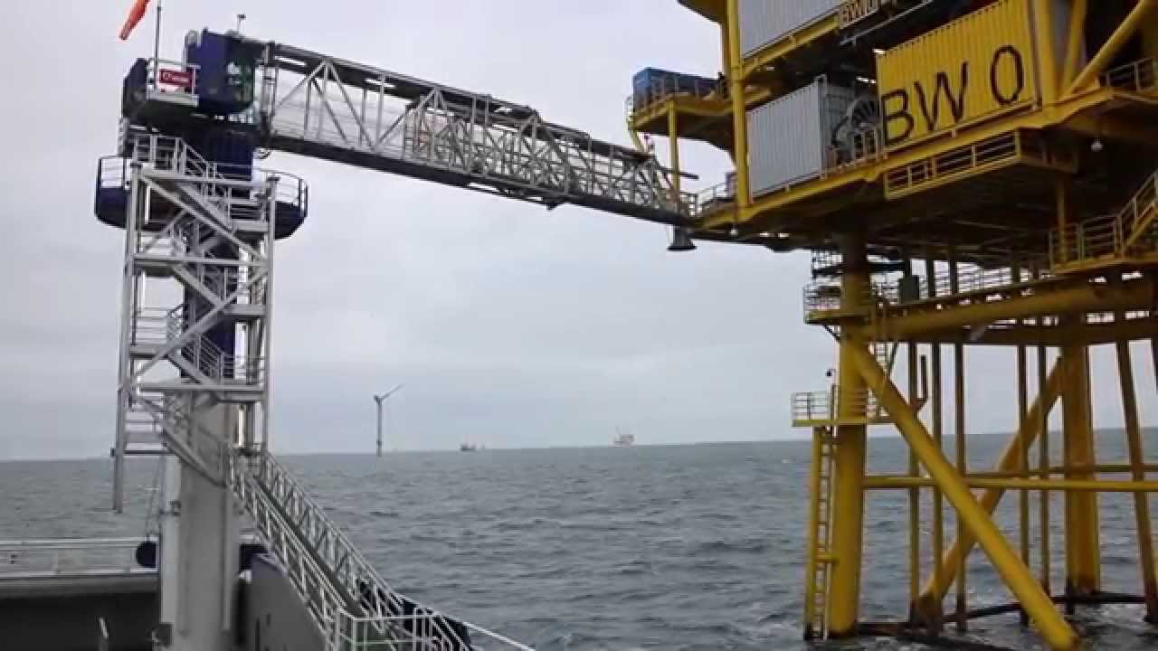 Uptime 23,4m AMC gangway accessing the Trianel Borkum West wind turbines and substation