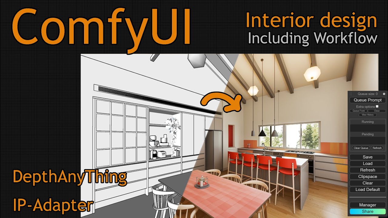 ComfyUI Architectural design plan workflow  #comfyui #controlnet #ipadapter