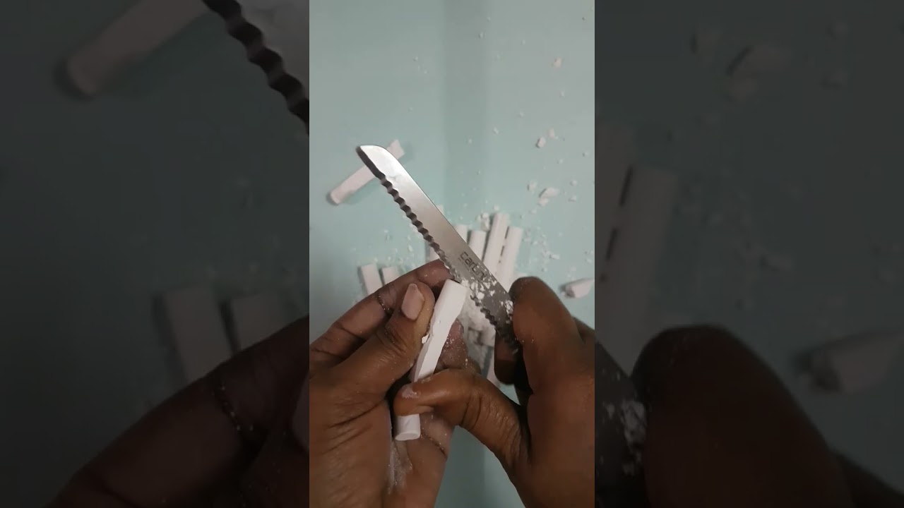 ASMR || school chalk shaving satisfying video #asmr #chalk
