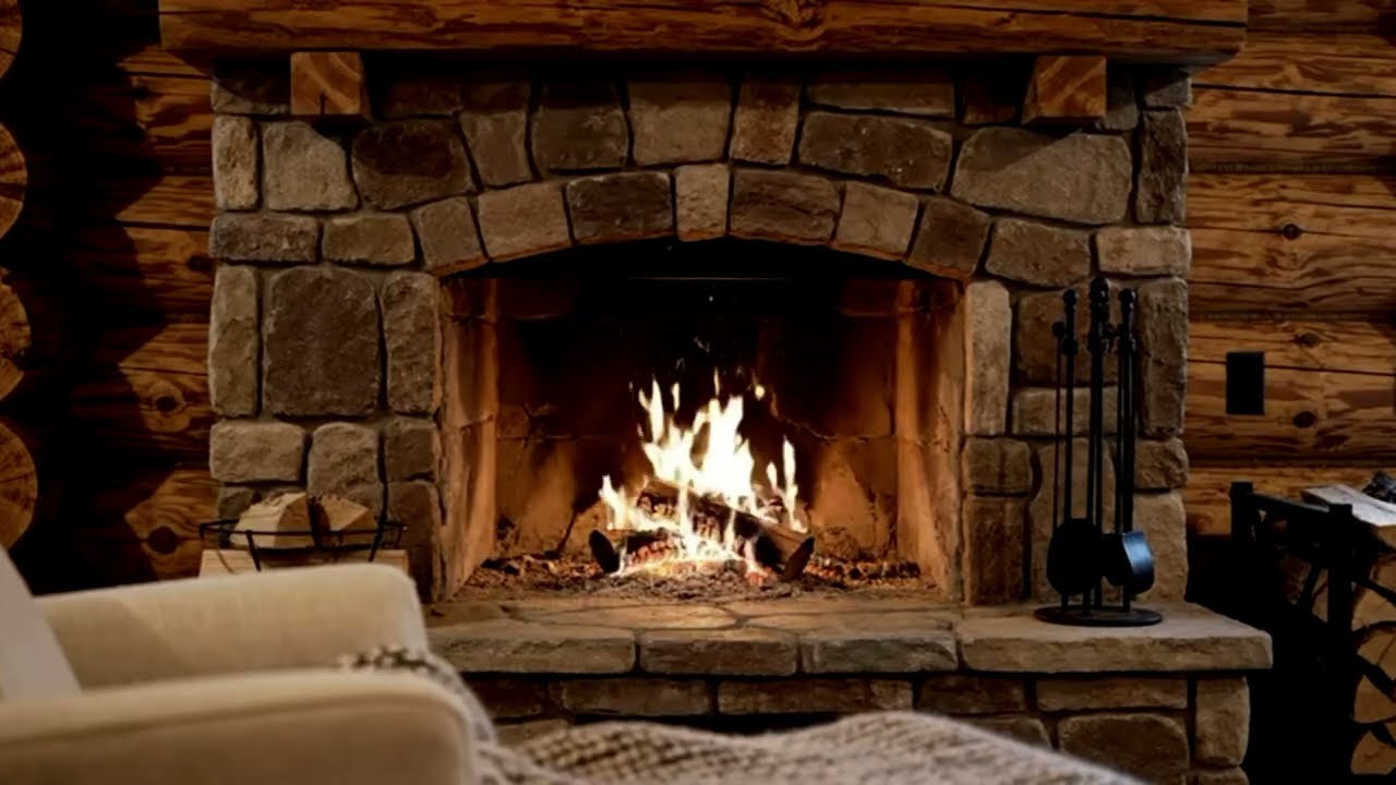 Cozy Fireplace Ambience with Crackling Sounds 🔥 4K Ultra HD (No Music)