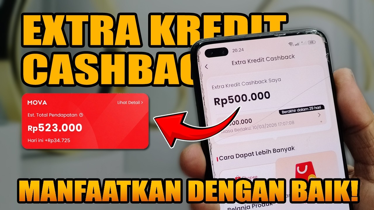 Cara Menggunakan Extra Kredit CashBack di MOVA untuk Pemula | BKD tutorials MOVA CashBack 2026
