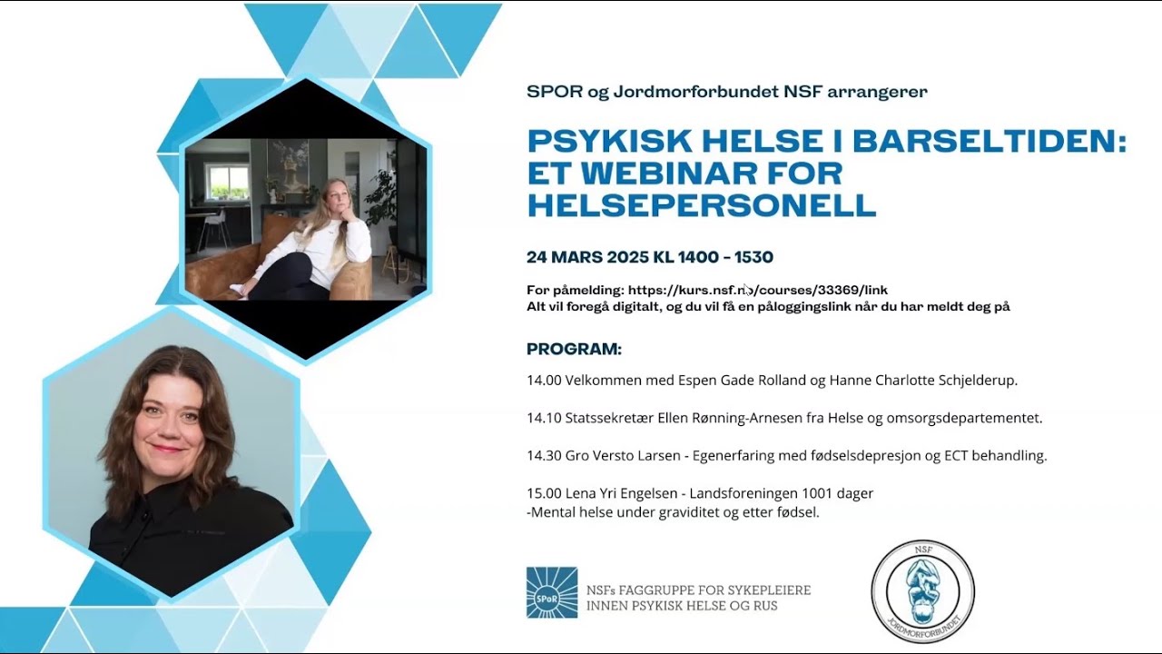 NSF SPoR og Jordmorforbundet - Psykisk helse i barseltiden