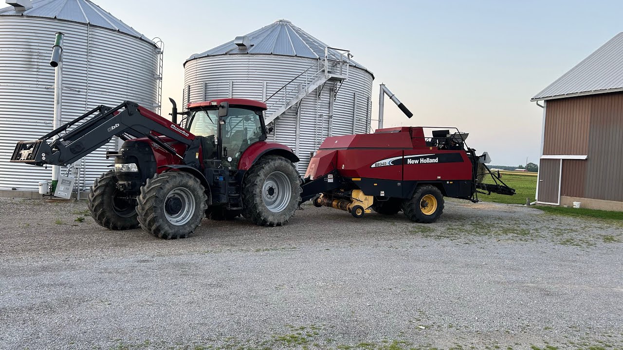 We bought our first big square baler!