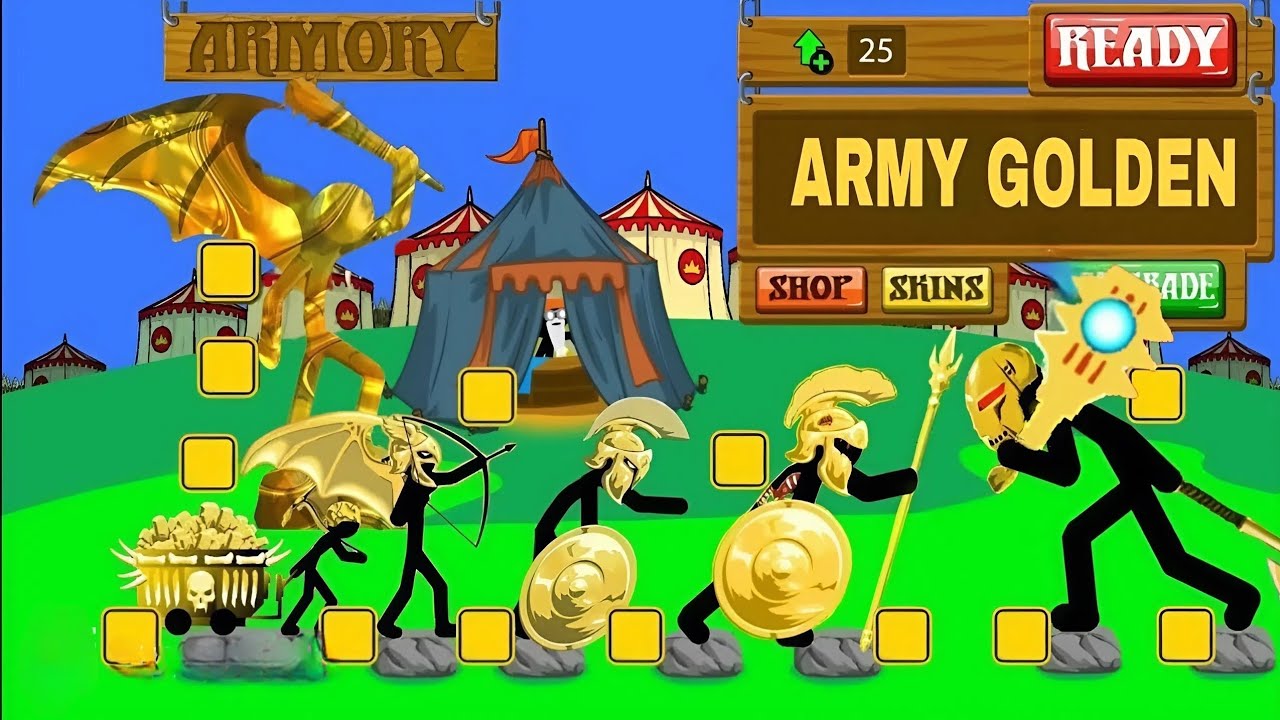UPGRADE ALL UNITS WITH GOLDEN X999999999 |HACK STICK WAR LEGACY