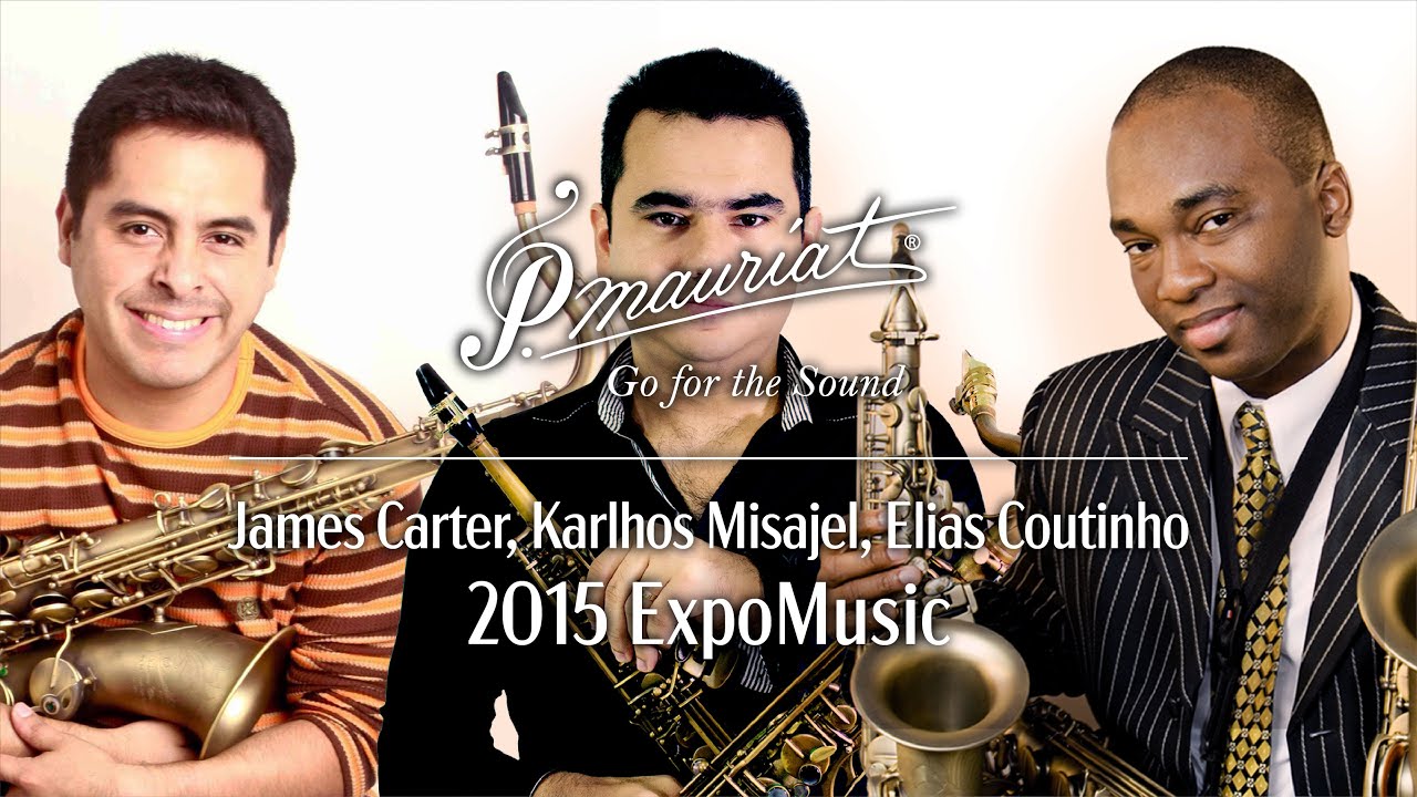 James Carter, Karlhos Misajel, Elias Coutinho play at P. Mauriat booth in 2015 ExpoMusic
