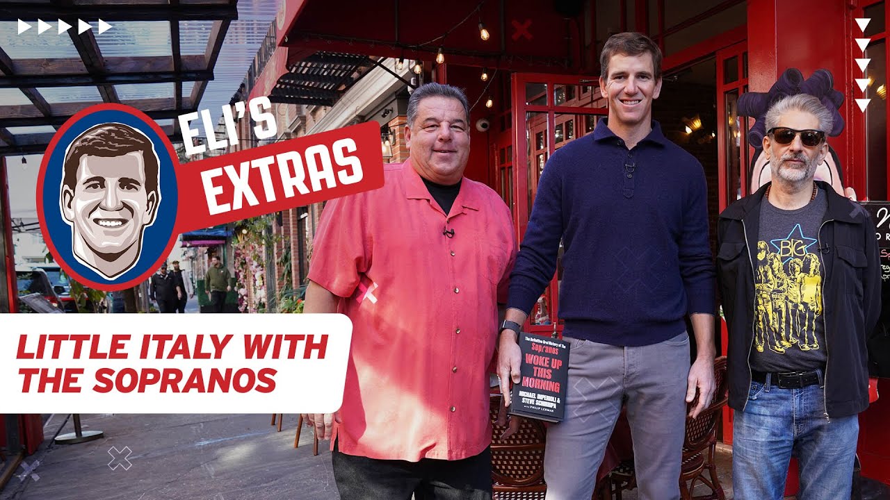 Michael Imperioli & Steve Schirripa of The Sopranos Teach Eli Manning How to 