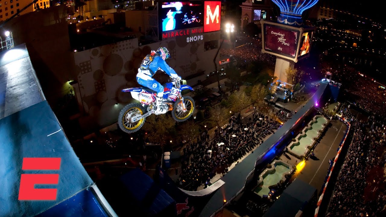 Robbie Maddison’s New Year’s Eve jump in Las Vegas (2008) | New Year No Limits | ESPN Archive