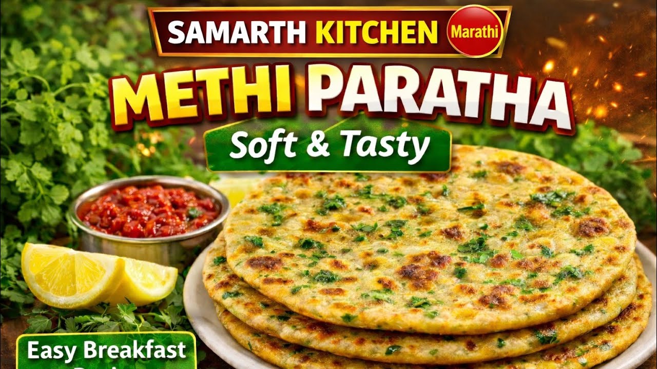 @मऊ आणि चविष्ट मेथी पराठा | Healthy Breakfast Recipe | Methi Paratha in Marathi