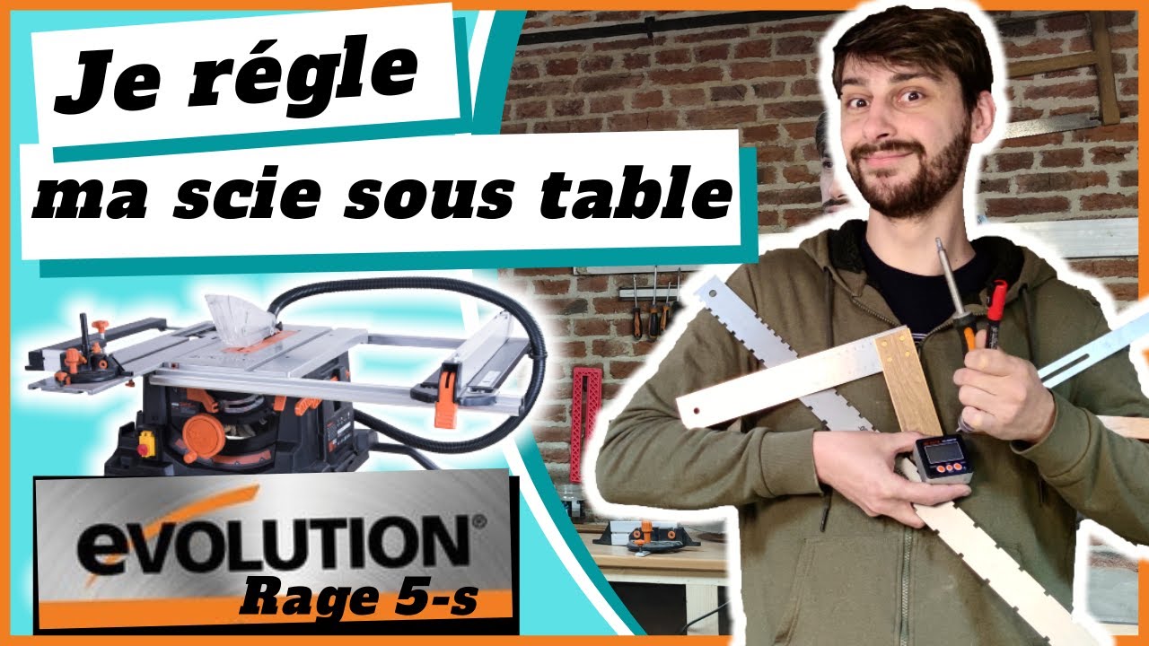 Scie sur table (Evolution Rage 5-s REGLAGE)