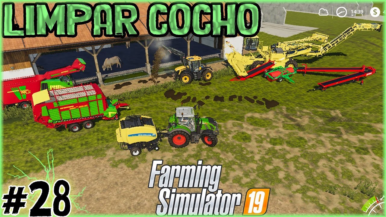 28 - Limpar o Cocho dos Animais - Farming Simulator 19