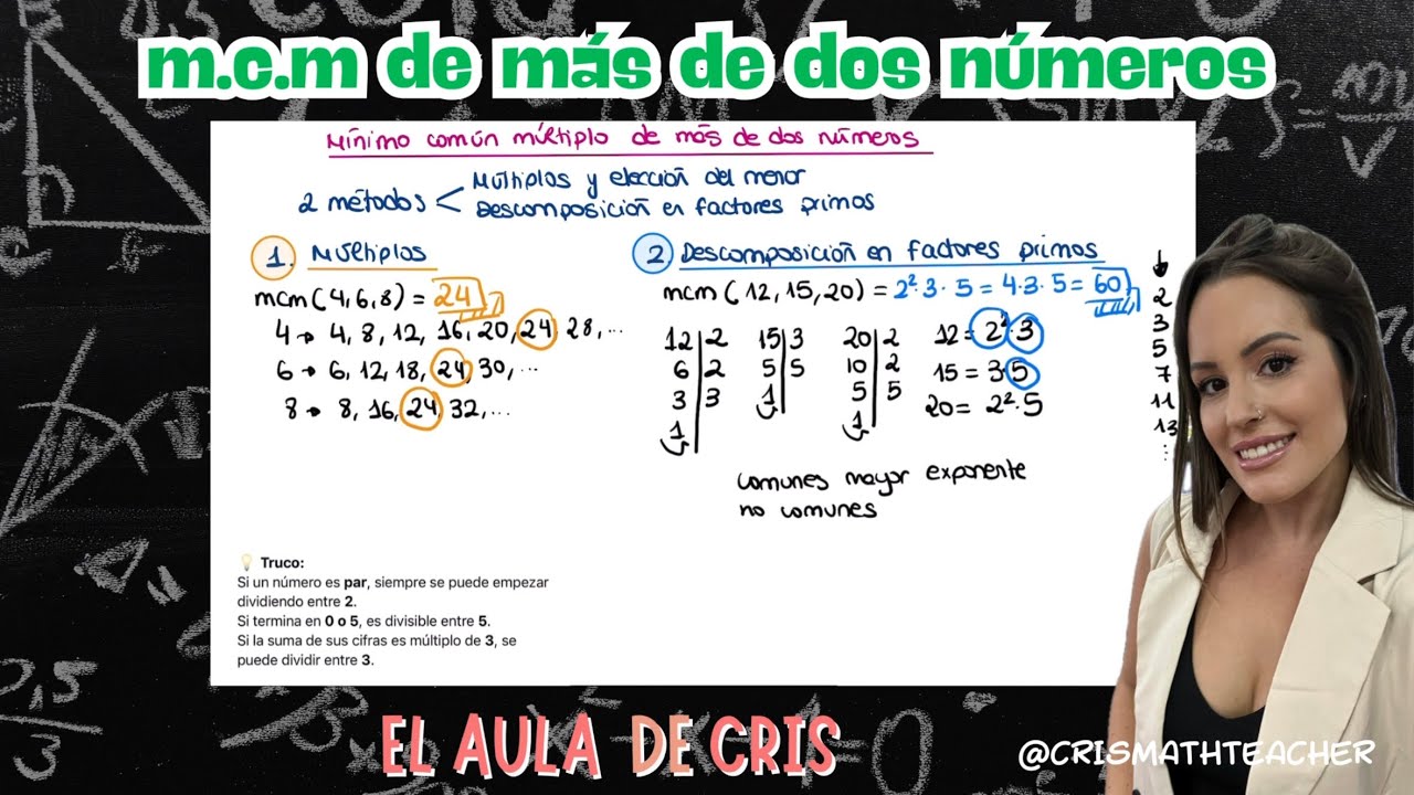 MÍNIMO COMÚN MÚLTIPLO (MCM) de más de dos números