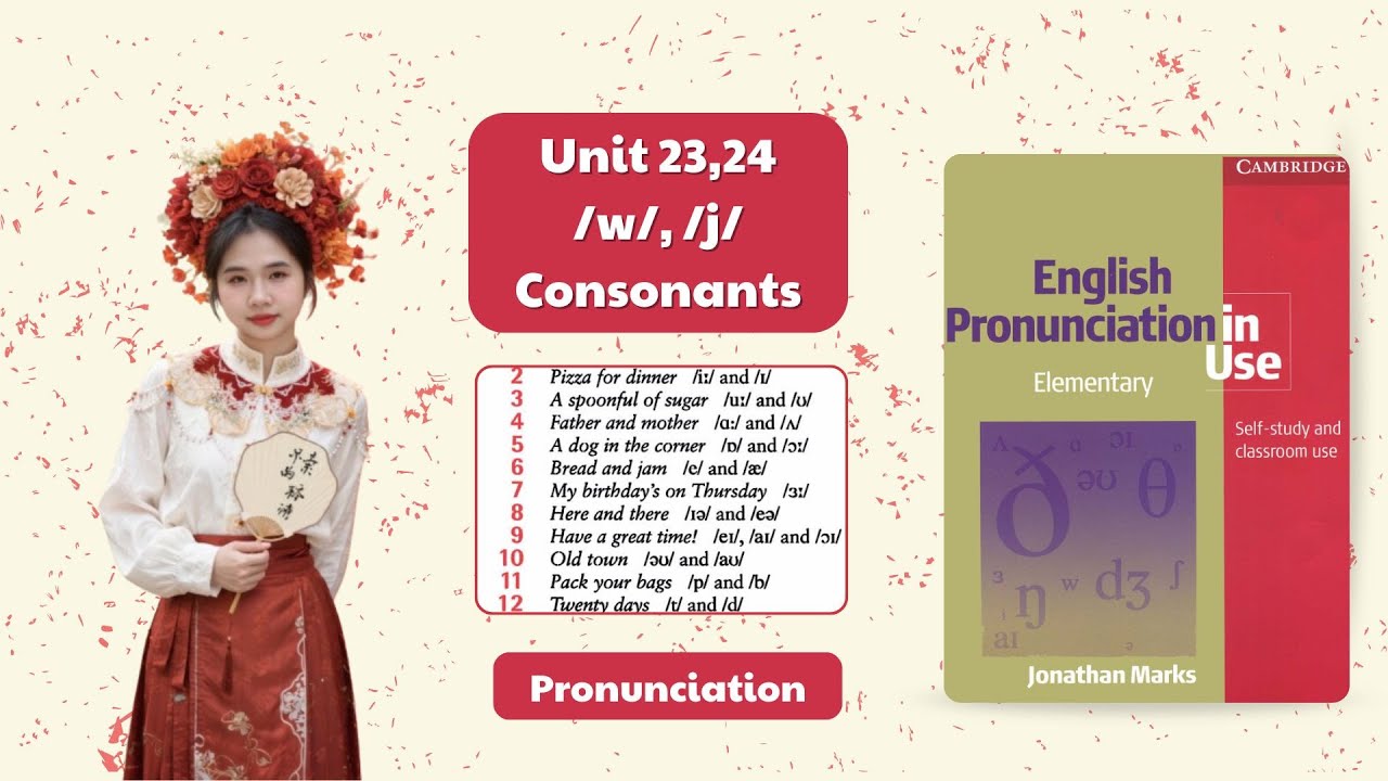ENGLISH PRONUNCIATION IN USE | Unit 23,24. /w/ /j/ consonants in the middle