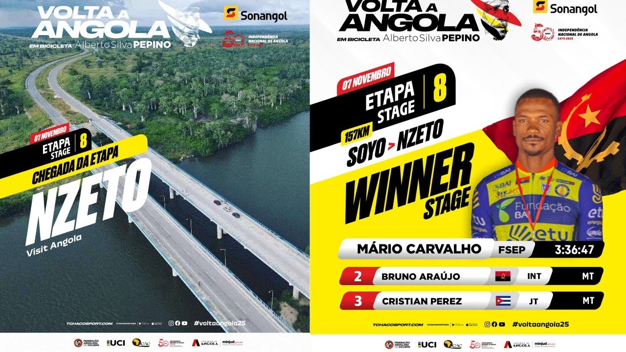 VOLTA A ANGOLA EM BICICLETA PEPINO 2025 &ndash; ETAPA 8 🇦🇴🚩 SOYO ➜ 🏁 NZETO (Administra&ccedil;&atilde;o) | 157KM