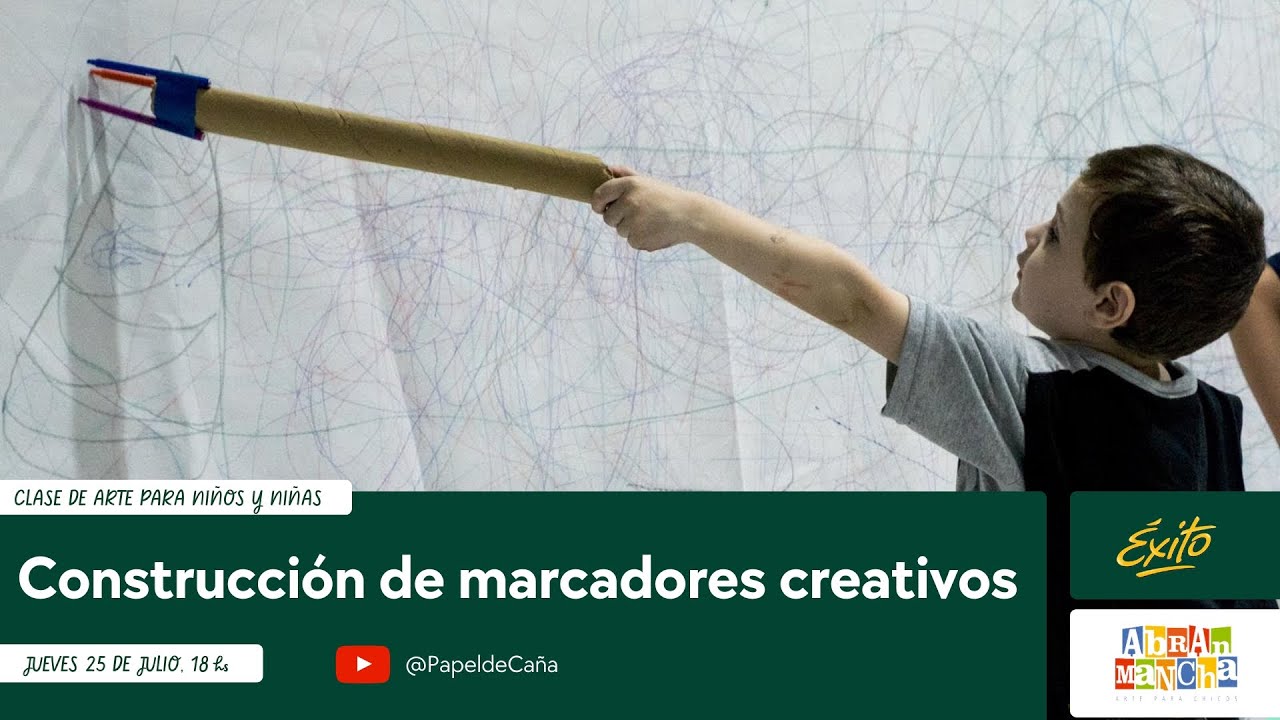 Clase de arte para niños y niñas. Construcción de marcadores creativos.