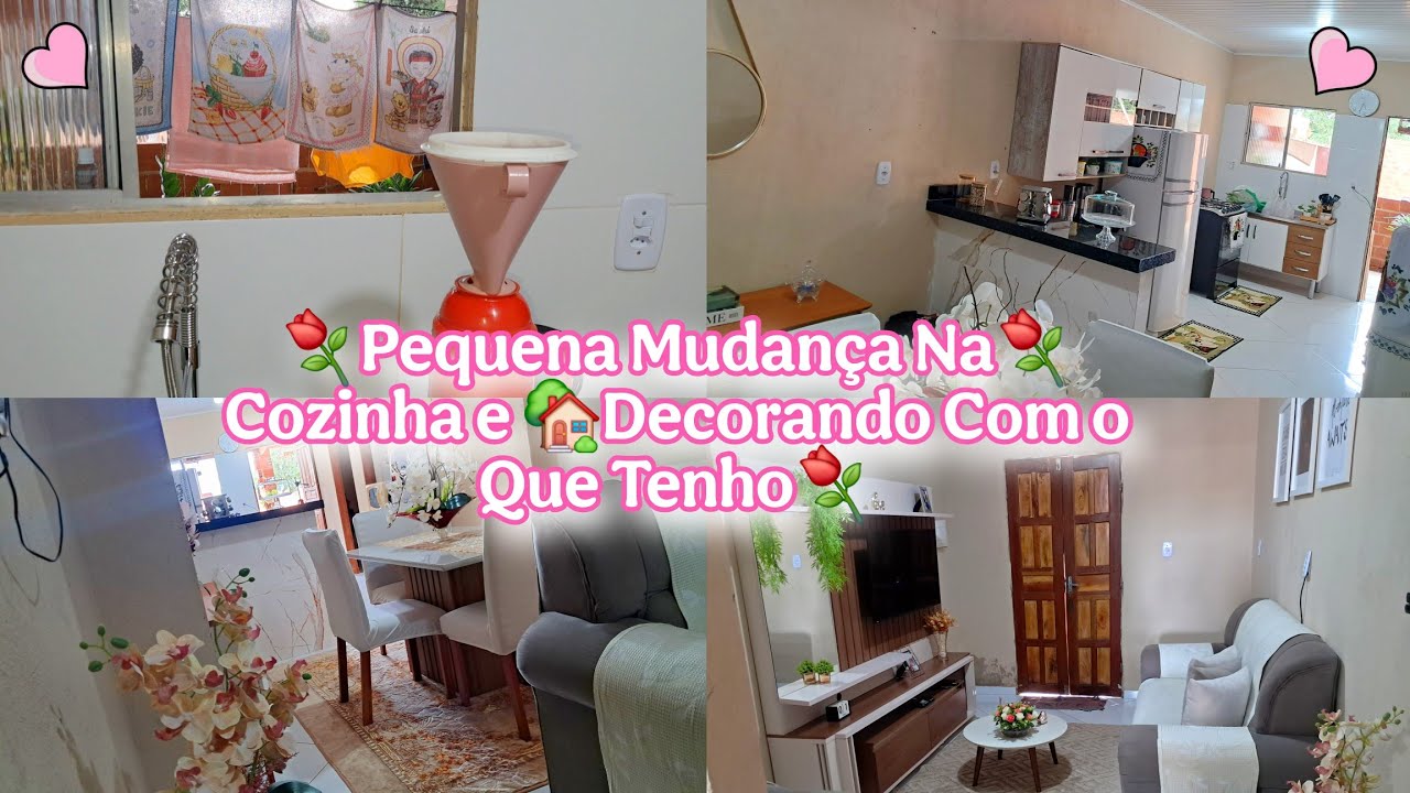Vlog:Algumas Mudanças Na Cozinha⚘️Decorei Com Que Eu Tenho⚘️Cama Posta Aconchegante⚘️Almoço Do Dia