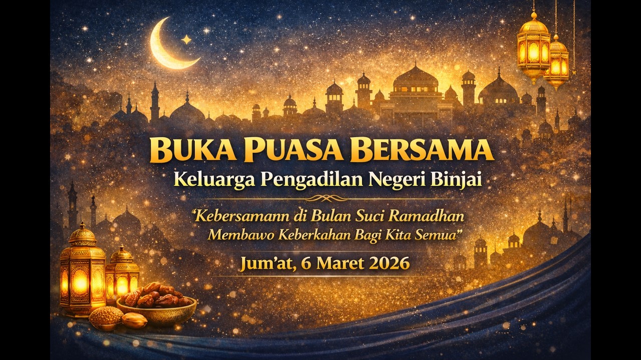 Buka Puasa Bersama Keluarga Besar Pengadilan Negeri Binjai Bersama Ustadz Hendra Wibowo, M.A.