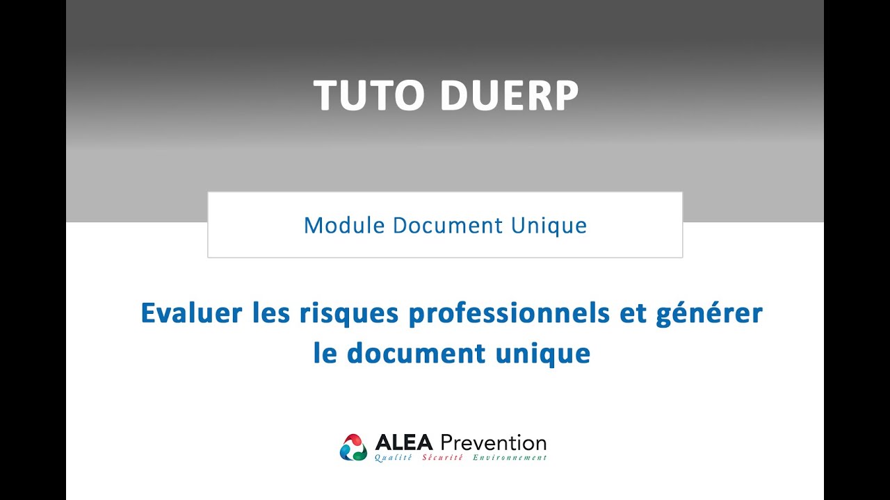 [Tuto DUERP] Elaborer son Document Unique à partir d'un modèle du secteur CHR