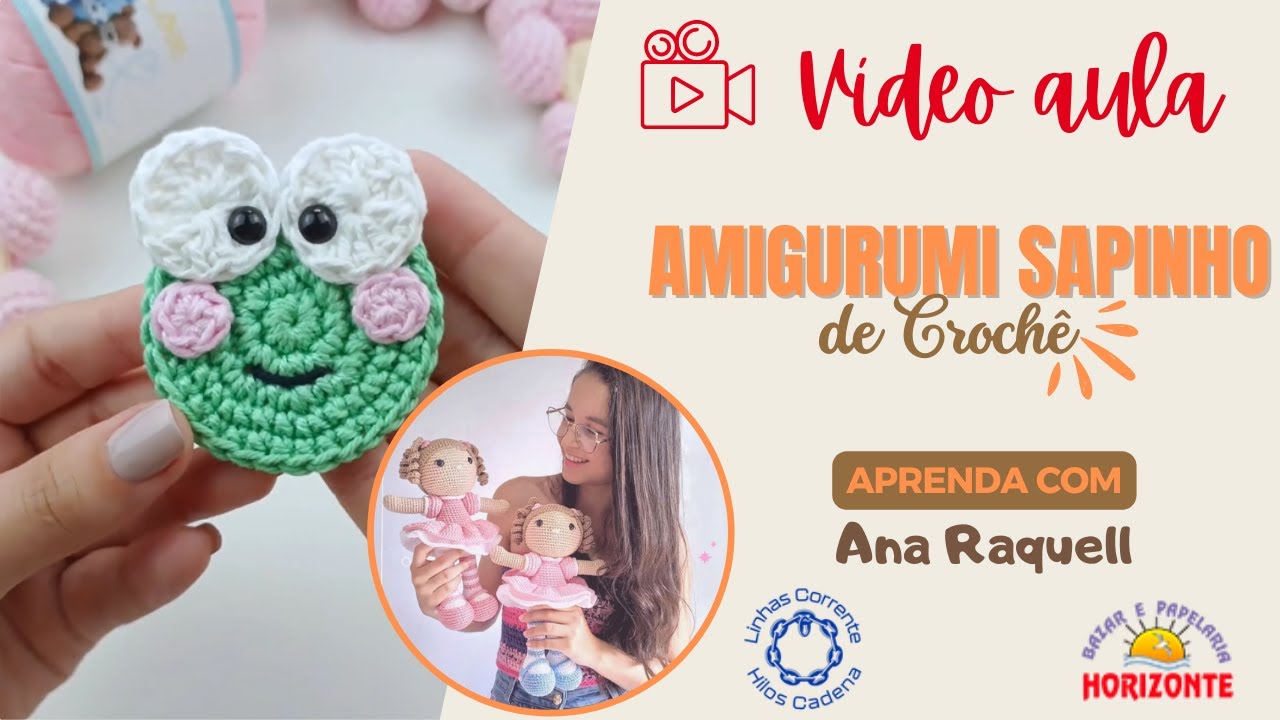 Aula Amigurumi Sapinho de Crochê com a Linha Amigulove