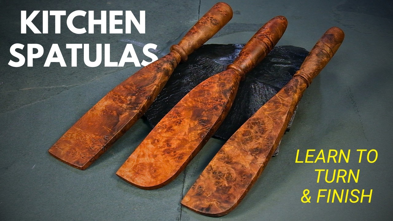 Make a Wooden Spatula - How to Turn & Finish