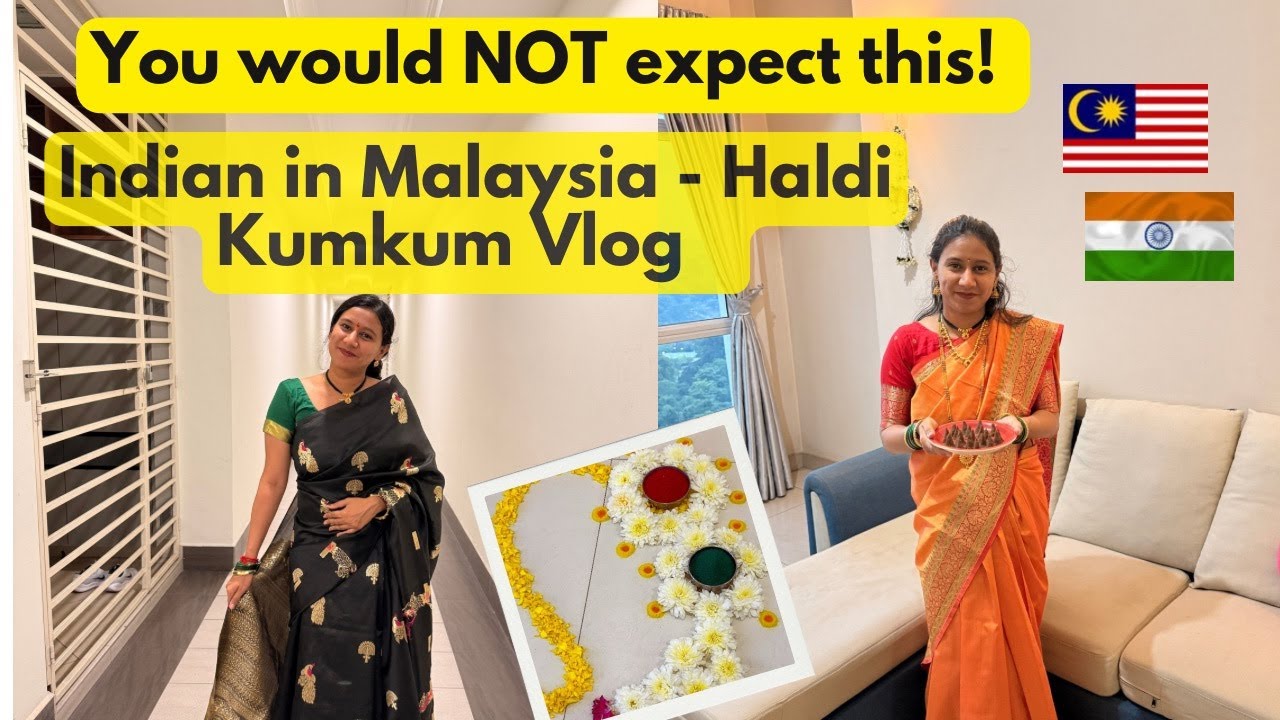 Maharashtrian in Malaysia 🇲🇾 Haldi Kunku Celebration Abroad | Indian Couple in Malaysia | Marathi