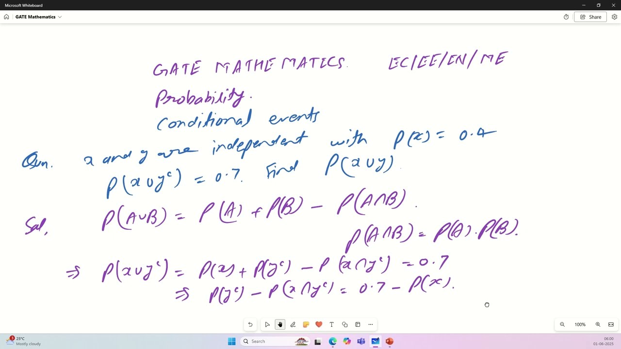 011: Conditional Probability questions Part-3 GATE | Balkishor academy