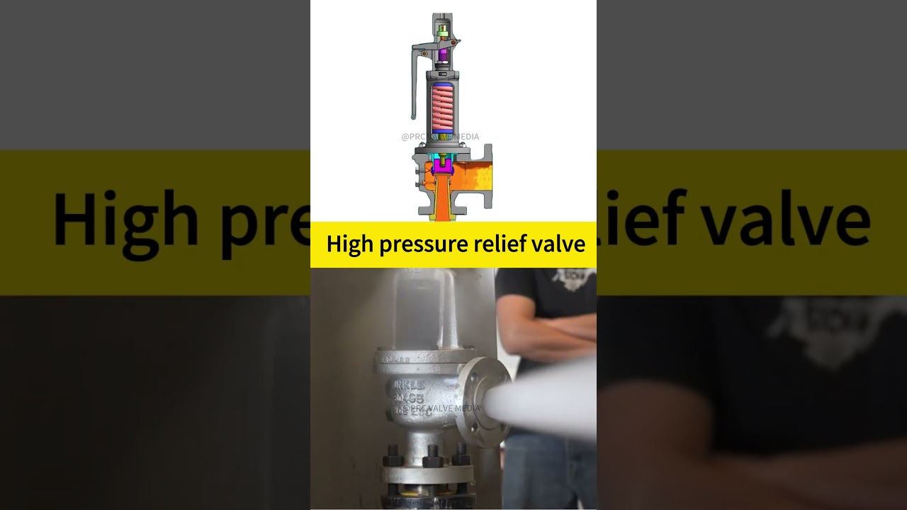 Do you know how the pressure relief valve works #valve #machinery #industrial #pressure relief valve