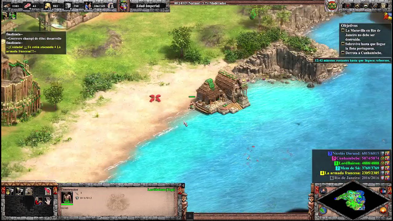 Age of empires 2: Def /  Arariboia - Cap 5: La Batalla de Río de Janeiro (Moderado)