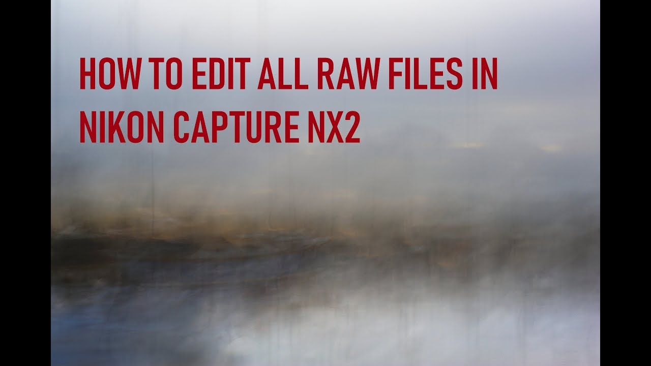 HOW TO EDIT ALL RAW FILES USING NIKON CAPTURE NX2