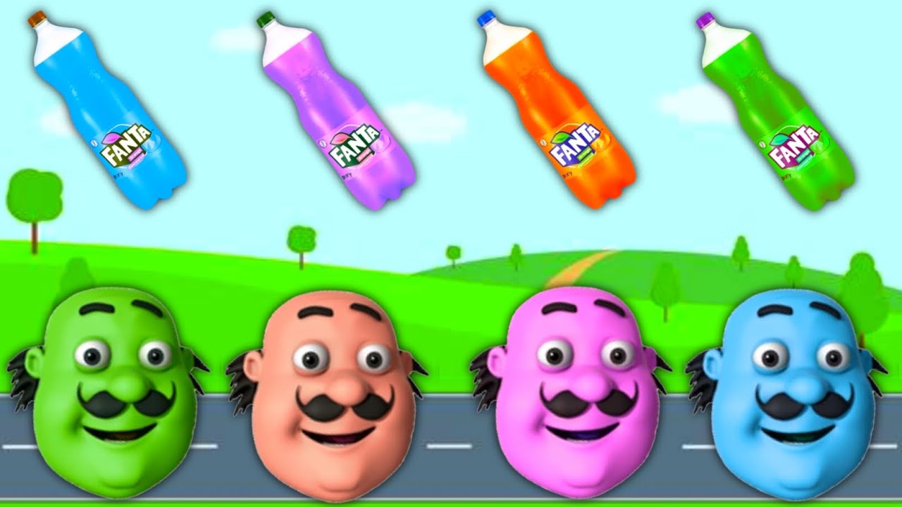 Blue Fanta Bottle - Purple Fanta Bottle - Fanta Bottle - Green Fanta Bottle - Face Colour Matching