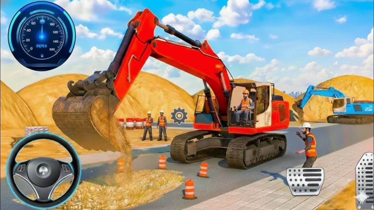 City Road Construction Simulator 3D 🚧 | Heavy Excavator & Truck (Android Gameplay)