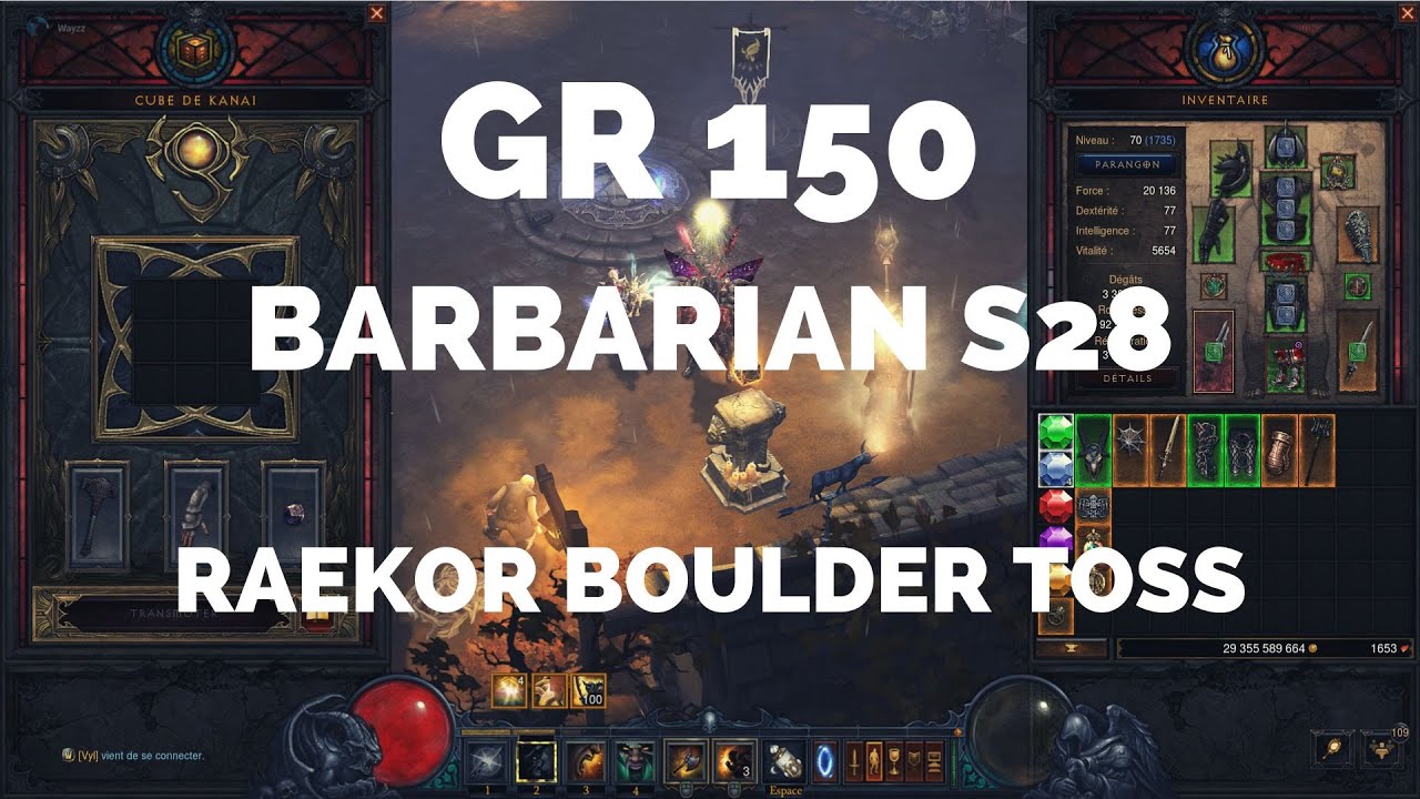 DIABLO3 S28 BARBARIAN GR150 - RAEKOR BOULDER TOSS