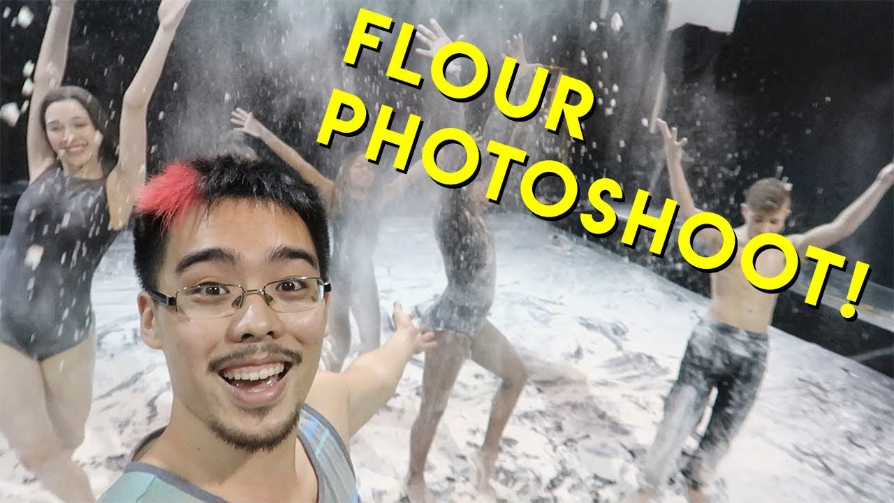 FLOUR PHOTOSHOOT WITH DANCERS