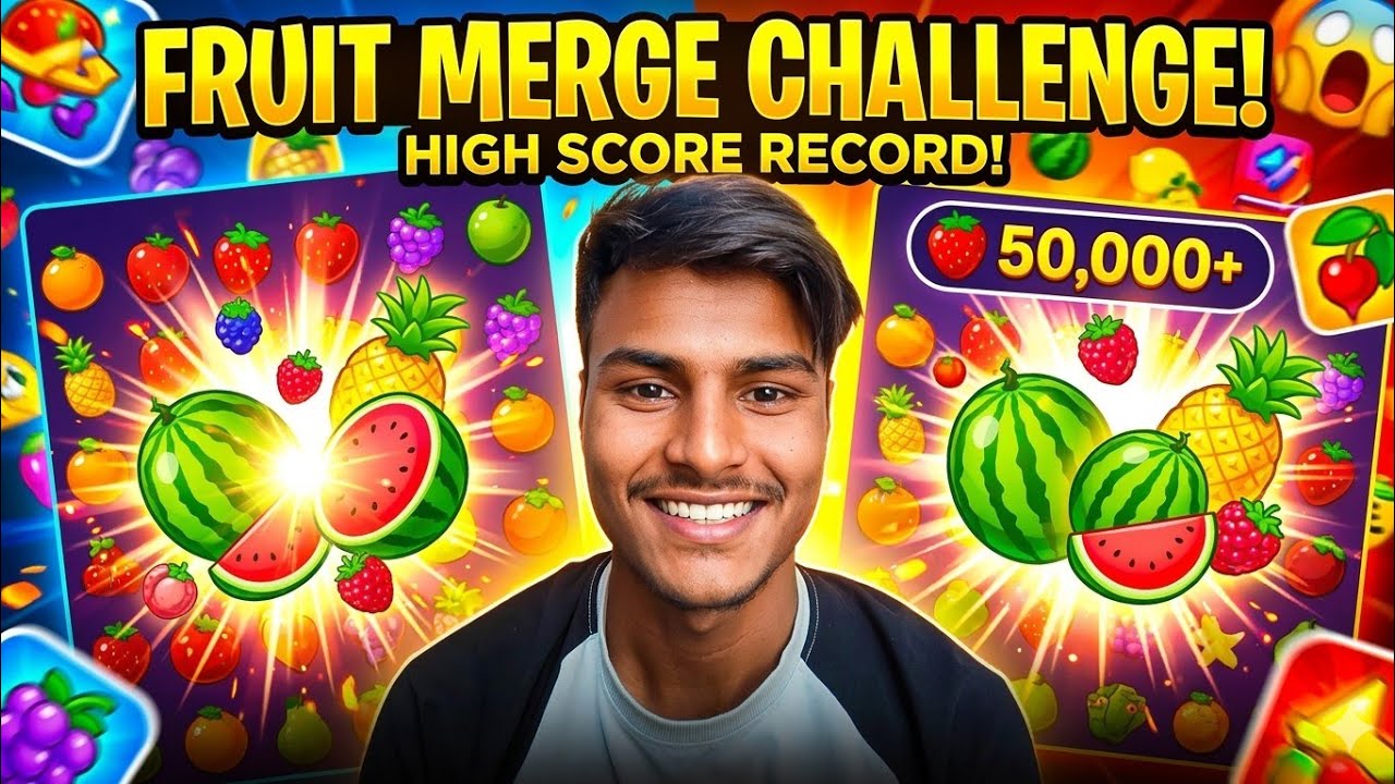 Game fruit merge challenge high score