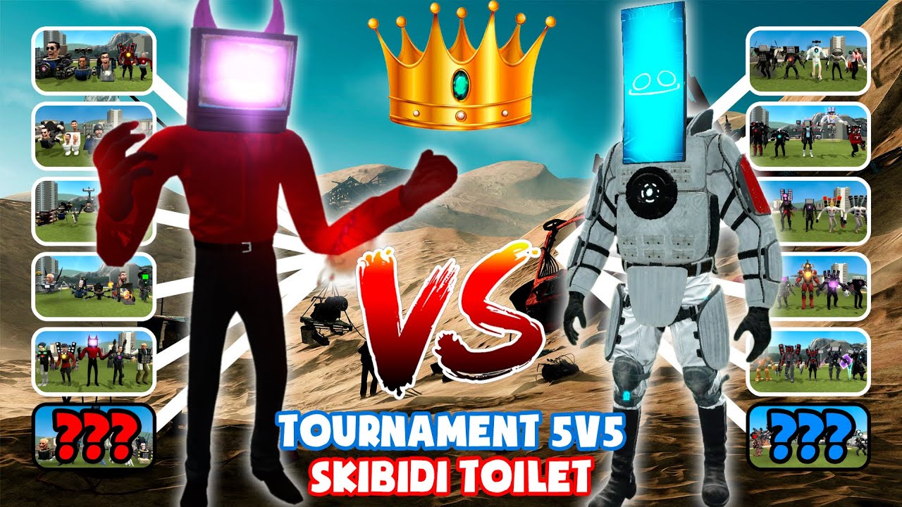 SKIBIDI TOILET TOURNAMENT 5VS5 TITAN CAMERAMAN, SPEAKERMAN, PC MAN, TVMAN, DRILLMAN, CLOCKMAN🔥🔥🔥