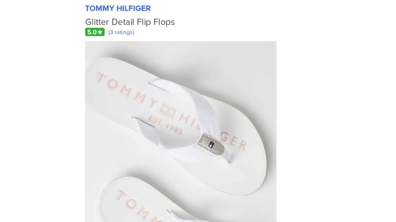 Tommy Hilfiger Glitter Detail Flip Flop Unboxing/Tongs Tommy Hilfiger &agrave; d&eacute;tails  @TommyHilfiger
