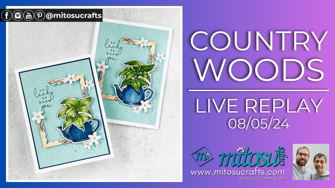 🔴 8th May 2024 Cardmaking and Papercraft LIVE Demonstration using Stampin' Up! Products