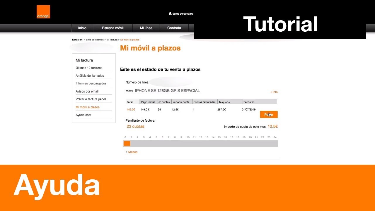 Consultar pagos a plazos en Orange - xred (YouTubers Orange)