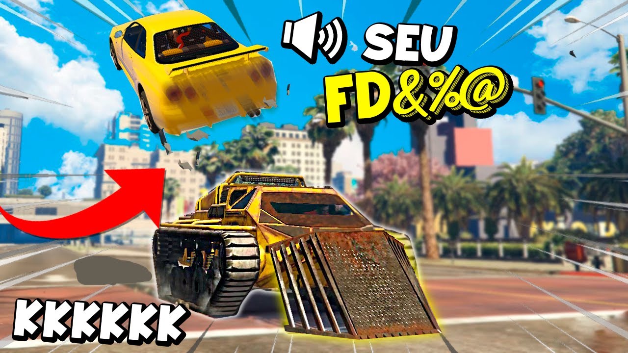 TANQUE RAMPA IRRITANDO JOGADORES NO GTA RP