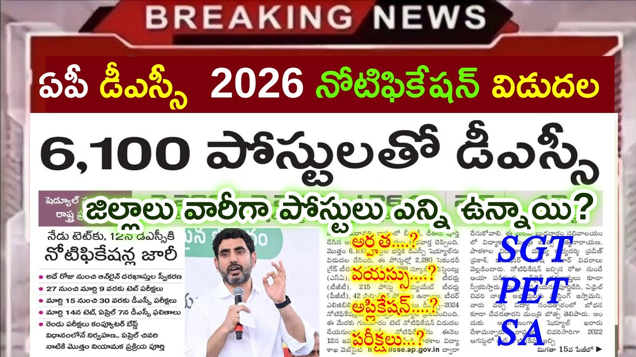 🎯💥AP DSC LATEST UPDATES TODAY | AP DSC NOTIFICATION 2026 | AP DSC LATEST NEWS TODAY | AP MEGA DSC...