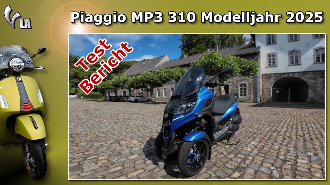 Angetestet: Piaggio MP3 310 Dreirad-Roller Modelljahr 2025 Euro 5+ Der kleine Bruder der 530